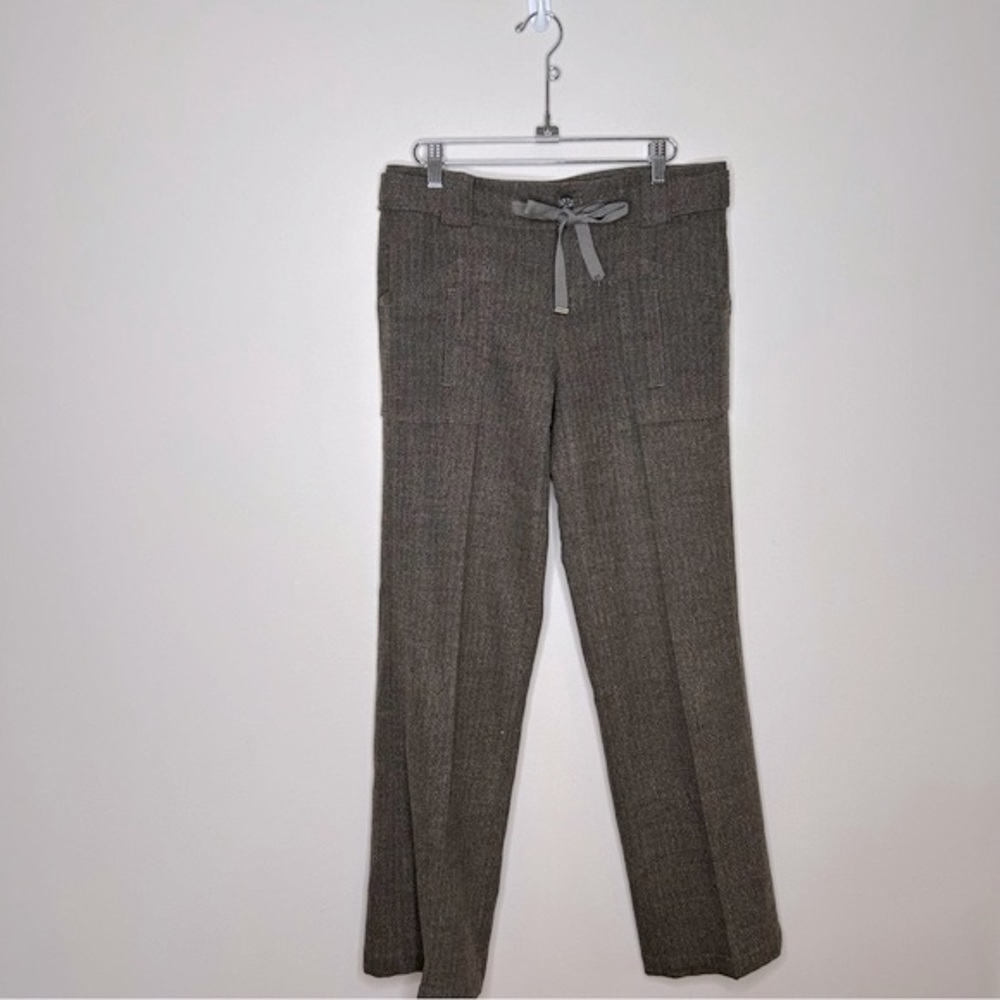 Anthro Cartonnier Front Tie Straight Leg Trousers Size 4
